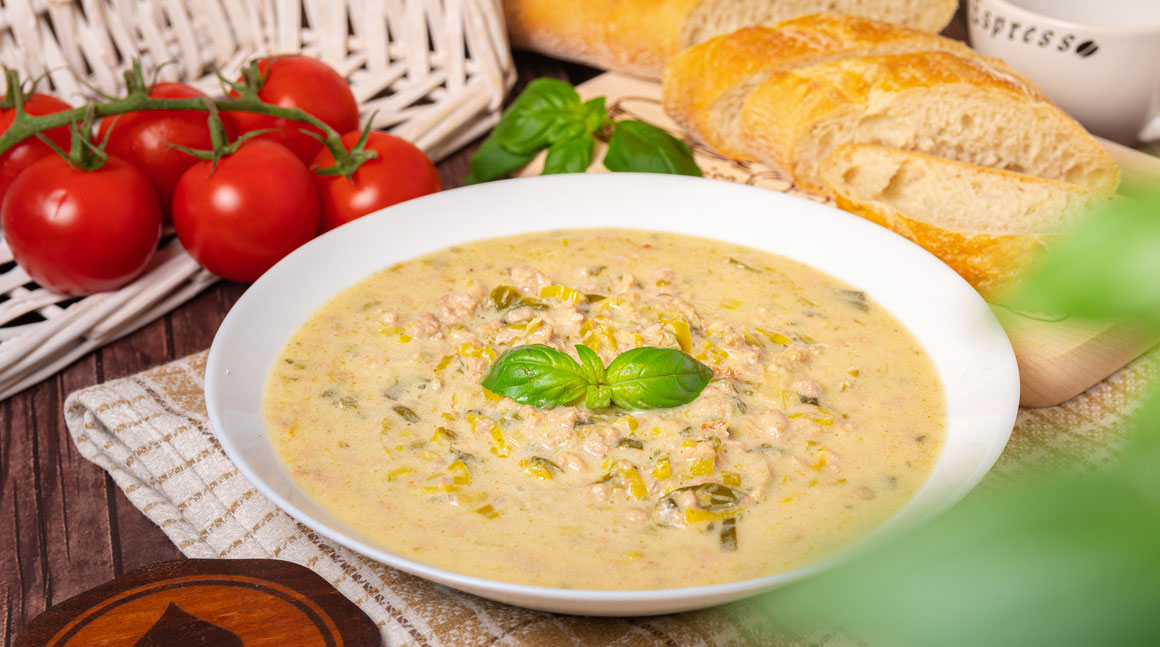 Käse-Lauch-Suppe
